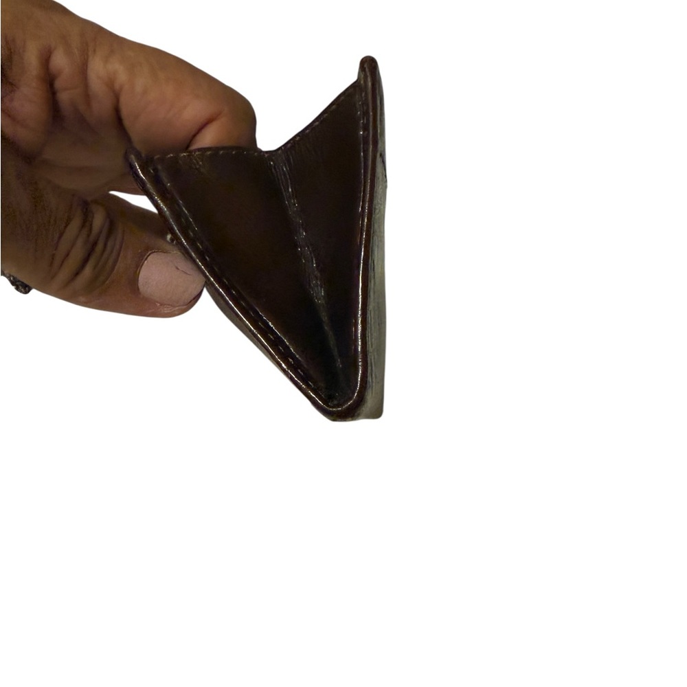 Coach Brown Leather Wallet with keychain - Picture 6 of 7
